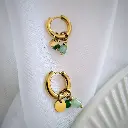 Green Chuncky Round Hoops
