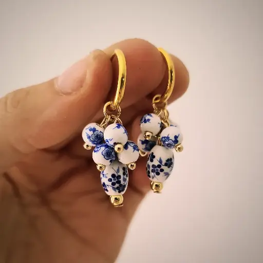 Versatile Hoops with Ceramic Beads